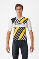 CASTELLI Cyklistický dres s krátkym rukávom - HERITAGE - čierna/biela/žltá