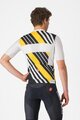 CASTELLI Cyklistický dres s krátkym rukávom - HERITAGE - čierna/biela/žltá