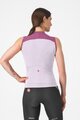 CASTELLI Cyklistický dres bez rukávov - SOLE - fialová/biela