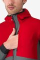 CASTELLI Cyklistická vetruodolná bunda - FLY UNLTD - červená/šedá