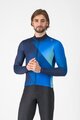 CASTELLI Cyklistický dres s dlhým rukávom zimný - AMPLIFY - modrá