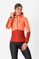 CASTELLI Cyklistická zateplená bunda - UNLIMITED W - oranžová/červená