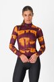 CASTELLI Cyklistický dres s dlhým rukávom zimný - BLUR THERMAL - červená/žltá