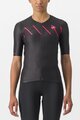 CASTELLI Cyklistický dres s krátkym rukávom - FREE SPEED 2W RACE - čierna/ružová