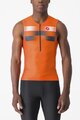 CASTELLI Cyklistický dres bez rukávov - FREE TRI 2 - oranžová/modrá
