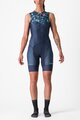 CASTELLI Cyklistická kombinéza - FREE SANREMO W - modrá/tyrkysová