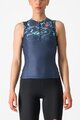 CASTELLI Cyklistický dres bez rukávov - FREE W TRI - modrá/tyrkysová