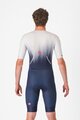 CASTELLI Cyklistická kombinéza - CORE TRI SUIT SHORT SLEEVE - modrá/biela