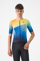 CASTELLI Cyklistický dres s krátkym rukávom - FREE SPEED 3 RACE TOP - modrá/žltá