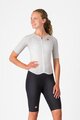 CASTELLI Cyklistická kombinéza - FREE SANREMO 3 W SUIT SHORT SLEEVE - biela/strieborná/čierna
