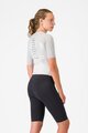 CASTELLI Cyklistická kombinéza - FREE SANREMO 3 W SUIT SHORT SLEEVE - biela/strieborná/čierna