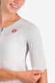 CASTELLI Cyklistická kombinéza - FREE SANREMO 3 W SUIT SHORT SLEEVE - biela/strieborná/čierna