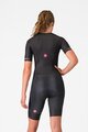 CASTELLI Cyklistická kombinéza - CORE TRI W SUIT SHORT SLEEVE - čierna