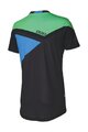 BBB Cyklistický dres s krátkym rukávom - GRAVITY - modrá/zelená/čierna