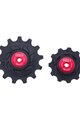 BBB kladky pre prehadzovačku - ROLLERBOYS CERAMIC 11T, 13T - červená/čierna