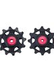 BBB kladky pre prehadzovačku - ROLLERBOY CERAMIC 12T SR - červená/čierna