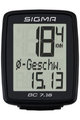 SIGMA SPORT tachometer - BC 7.16 TOPLINE 016 - čierna