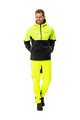 VAUDE Cyklistická vetruodolná bunda - QIMSA SOFTSHELL - čierna/žltá