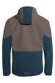 VAUDE Cyklistická vetruodolná bunda - QIMSA SOFTSHELL - hnedá/modrá