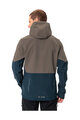 VAUDE Cyklistická vetruodolná bunda - QIMSA SOFTSHELL - hnedá/modrá