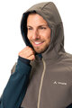 VAUDE Cyklistická vetruodolná bunda - QIMSA SOFTSHELL - hnedá/modrá