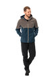 VAUDE Cyklistická vetruodolná bunda - QIMSA SOFTSHELL - hnedá/modrá