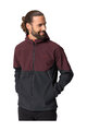 VAUDE Cyklistická vetruodolná bunda - QIMSA SOFTSHELL - bordová/čierna