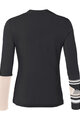 VAUDE Cyklistické tričko s dlhým rukávom - MONVISO MERINO - čierna/béžová