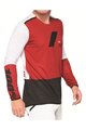 100% SPEEDLAB Cyklistický dres s dlhým rukávom letný - R-CORE X - červená/čierna