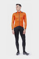 ALÉ Cyklistický dres s dlhým rukávom zimný - THERMAL R-EV1 - oranžová
