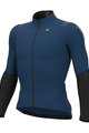 ALÉ Cyklistický dres s dlhým rukávom zimný - WARM RACE 2.0 R-EV1 - modrá/čierna