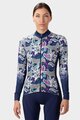ALÉ Cyklistický dres s dlhým rukávom zimný - HIBISCUS PR-R - modrá/biela