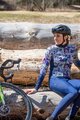 ALÉ Cyklistický dres s dlhým rukávom zimný - HIBISCUS PR-R - modrá/biela