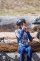 ALÉ Cyklistický dres s dlhým rukávom zimný - HIBISCUS PR-R - modrá/biela