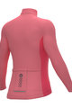 ALÉ Cyklistický dres s dlhým rukávom zimný - FONDO 2.0 SOLID - ružová