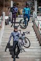 ALÉ Cyklistický dres s dlhým rukávom zimný - OVER PRAGMA - bordová/viacfarebná