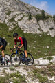 ALÉ Cyklistická kombinéza - R-EV1 HIVE 2.0 - červená/čierna