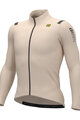ALÉ Cyklistický dres s dlhým rukávom zimný - WARM RACE - ivory