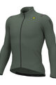 ALÉ Cyklistický dres s dlhým rukávom zimný - WARM RACE - zelená