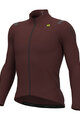 ALÉ Cyklistický dres s dlhým rukávom zimný - WARM RACE - bordová