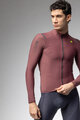 ALÉ Cyklistický dres s dlhým rukávom zimný - WARM RACE - bordová