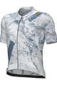 ALÉ Cyklistický dres s krátkym rukávom - MARBLE PR-E - biela/modrá