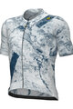 ALÉ Cyklistický dres s krátkym rukávom - MARBLE PR-E - biela/modrá