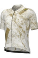 ALÉ Cyklistický dres s krátkym rukávom - MARBLE PR-E - biela/zlatá