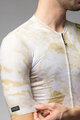 ALÉ Cyklistický dres s krátkym rukávom - MARBLE PR-E - biela/zlatá