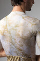 ALÉ Cyklistický dres s krátkym rukávom - MARBLE PR-E - biela/zlatá