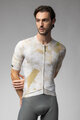 ALÉ Cyklistický dres s krátkym rukávom - MARBLE PR-E - biela/zlatá