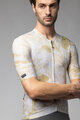 ALÉ Cyklistický dres s krátkym rukávom - MARBLE PR-E - biela/zlatá