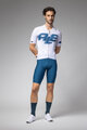 ALÉ Cyklistický dres s krátkym rukávom - SAUVAGE PR-E - biela/modrá