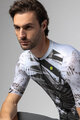 ALÉ Cyklistický dres s krátkym rukávom - PALM PR-E - biela/zelená